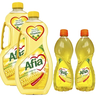 Afia Pure Corn Oil, 1.5L Pack of 2+500ml Pack of 2