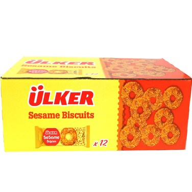 Ulker Sesame Biscuits, 62g Pack of 12