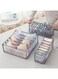 Set Foldable Inderwear Storage Box, Multi-Compartment Drawer-Style Closet Organizer, Separate Clothing Storage and Storage Bag, Suitable for Underwear/Underpants/Socks/Bra/Panties/Ties
