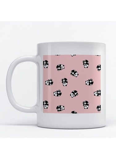 Panda Printed Mug White/Pink/Black