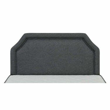Twincomf Upholstered Bed Headboard with Padded Fabric Finish, TCHB09, 90cm, Dark Grey