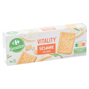 Carrefour Sesame Fiber Biscuits, 200g