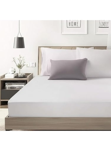 Home Waterproof Mattress Protector &acirc;&euro;&ldquo; Queen 150&Atilde;&mdash;190&acirc;&euro;&macr;cm   Spill &amp; Dust Resistant   Pack of 1