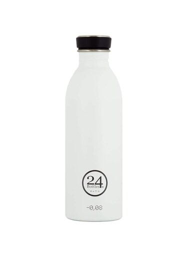 24Bottles URBAN Bottle Lightest Insulated Stainless Steel Water Bottle, Eco-Friendly Reusable BPA-Free Hot Cold Modern, Portable, Leak Proof for Travel, Office, Home, Gym (Ice White, 500 ml)