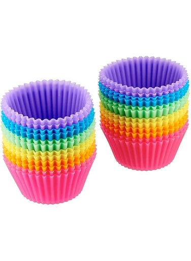 Oban U-HOME Reusable Silicone Baking Cups ( Pack of 24 in 6 Colors)