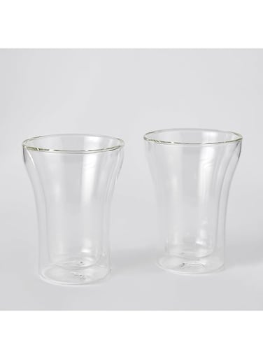 HomeBox Sip Savor 2-Piece Double Wall Glass Set - 250 ml