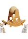 TOMVAES Cat Scratching Board,Cat Scratcher Toy with Sisal Ball,Cat Scratch Pad with Two log cat-teasing sticks,Interactive Solid Wood Scratcher Pet Toy for Cats,Kittens