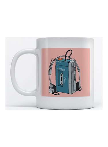 Mug Walkman for Coffee and Tea White