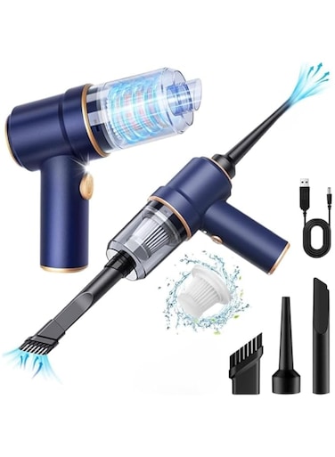 Portable Handheld Vacuum Cleaner 5000PA Suction 120W High Power 3-in-1 Suck &amp; Blow USB Rechargeable for Car Home Office Pet