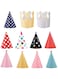 Young Wolf Pet Birthday Party Cone Paper Hats, 11 Pieces