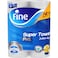 Fine Kitchen Super Towel Pro, 2 Rolls 60 Sheets x 3 Ply Paper Tissue
