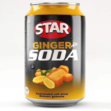 Star Ginger Soda Carbonated Drink, 300ml