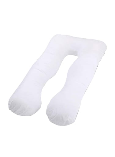 U Shape Comfortable Pregnancy Pillow Polyester, 45x45cm - White Polyester White 45x45cm
