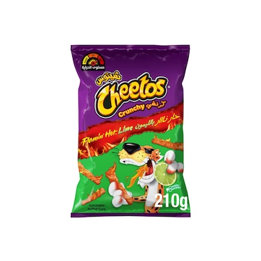 Cheetos Crunchy Flamin Hot Lime Cheese Flavoured Snacks 200g