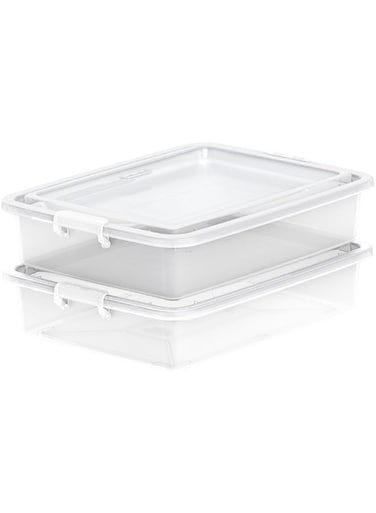 Cosmoplast 15L Lockbox Plastic Storage Box Set of 2