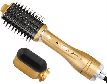 PrecisionWare Enzo EN-751 2-in-1 Interchangeable Blow Dryer And Styling Brush, Multi-Function Hot Air Brush With Detachable Heads, Ionic Technology, Intl Version