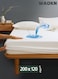 Waterproof Mattress Protector 200x120 cm &acirc;&euro;&ldquo; Coral Fleece, 35 cm Deep Pocket, 250 GSM, Hypoallergenic Vinyl Free, Soft &amp; Breathable Pad Cover, Noiseless Cotton Comfort &amp; Protection, Super King Size.