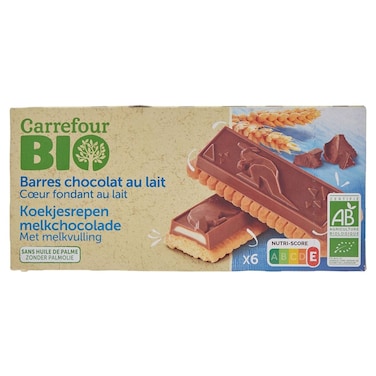Carrefour Bio Organic Milk Chocolate Biscuits, 125g