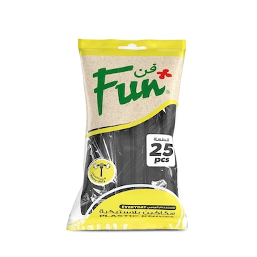 فان إفريداي سكاكين بلاستيكية شديدة التحمل 25 قطعة - أسود