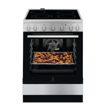 Electrolux UltimateTaste 700 Electric Ceramic Cooker and Oven LKR64000BX, 60 cm, Stainless Steel, 4 Cooking Zones