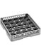 Sunnex Mgt 25 Compartments Polypropylene Glassware Rack, 50x50x10cm, Grey
