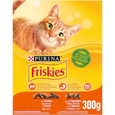 Purina Friskies Dry Cat Food With Chicken And With Vegetables 300g