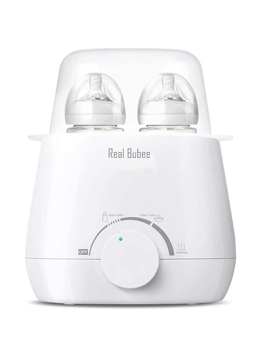 Mcrine Baby Bottle Warmer, Steam Sterilizer &amp; Baby Food Heater, 3-in-1 with Evenly Warming Breast Milk or Formula, Accurate Temperature Control, Bottle Brush and Tongs Included