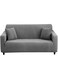 YESMAX Elastic Sofa Cover, Sofa Cover Furniture Protector, Non-slip Sofa Cover with Elastic Band and Non-slip Foam (deep grey, Four Seat)