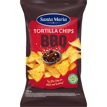 Santa Maria Crispy Corn BBQ Tortilla Chips 185g