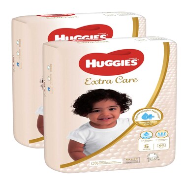 هجيز إكسترا كير حفاضات مقاس 5 12-22 كلغ حزمة جامبو 60 حفاض