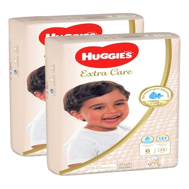 هجيز إكسترا كير حفاضات مقاس 6 15 كلغ+ حزمة جامبو 42 حفاض