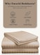 3pcs Fitted Bedsheet Set, 120x200cm, Deep Pocket (15&ndash;35cm), Striped Hotel Bed Sheet Set, Cream Single