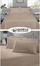 3pcs Fitted Bedsheet Set, 120x200cm, Deep Pocket (15&ndash;35cm), Striped Hotel Bed Sheet Set, Cream Single