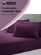 3pcs Fitted Bedsheet Set, 200x200cm, Deep Pocket (15&ndash;35cm), Striped Hotel Bed Sheet Set, Purple King