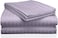 3pcs Fitted Bedsheet Set, 100x200cm, Deep Pocket (15&ndash;35cm), Striped Hotel Bed Sheet Set, Lilac Single