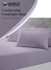 3pcs Fitted Bedsheet Set, 100x200cm, Deep Pocket (15&ndash;35cm), Striped Hotel Bed Sheet Set, Lilac Single
