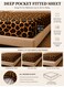 4-Piece Printed Cotton Bedding Set King Size, 1 Fitted Sheet, 1 Duvet Cover &amp; 2 Pillow Cases, 100% Cotton 125 GSM, Soft &amp; Breathable