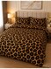4-Piece Printed Cotton Bedding Set King Size, 1 Fitted Sheet, 1 Duvet Cover &amp; 2 Pillow Cases, 100% Cotton 125 GSM, Soft &amp; Breathable
