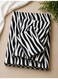 Eworld 3-Piece Fitted Bedsheet Set Single Size, Zebra Print, 100% Cotton 125 GSM, 1 Fitted Sheet + 2 Pillowcases