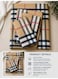 Eworld 3-Piece Fitted Bedsheet Set Queen Size, Tartan Plaid Check Pattern, 100% Cotton 125 GSM, 1 Fitted Sheet + 2 Pillowcases