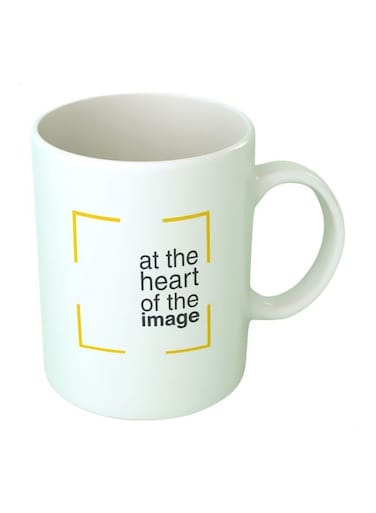 Print Ceramic Printed Mug White/Yellow/Black