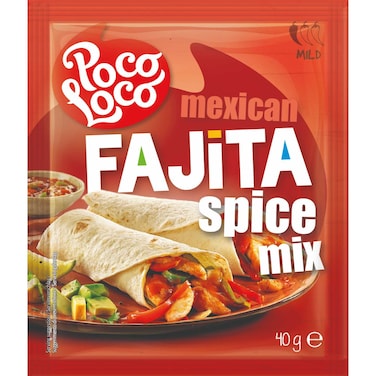 Poco Loco Mexican Fajita Mild Spice Mix, 40g