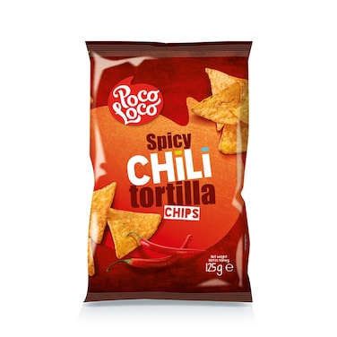 Poco Loco Spicy Chilli Tortilla Chips 125g