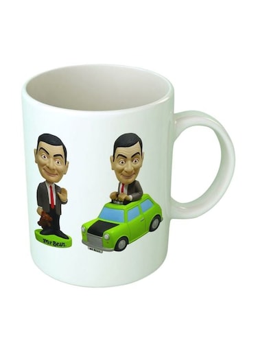 Print Bean Printed Coffee Mug White/Green/Brown