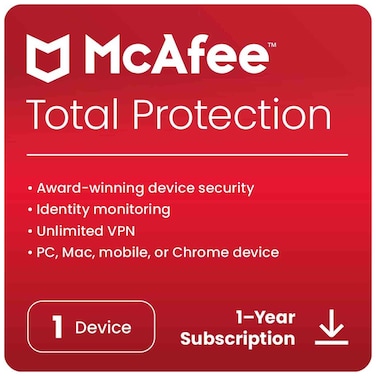 McAfee Mobile Security Software 1 Device, 12 Months, ESD