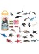 20 Pcs Ocean Animal Figurines - Plastic Mini Sea Animal Toys - Sharks, Dolphins, Penguins, Turtles, Crabs, Starfish &amp; Mor,Child Educational Party Cake Cupcake Topper for Kids and Toddlers 3 Years +