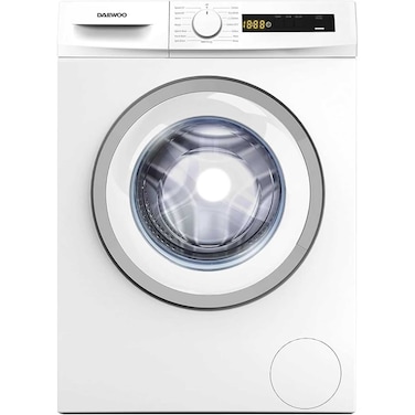 Daewoo Washer , Front Load Washing Machine 7 kg 1200 RPM, 15 Wash Programmes, Drum Clean, Anti Allergy Function, 5 Star Energy Rating, White , DWD,7W1211 , Made in Turkey , 1 Year Warranty