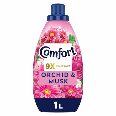 Comfort  Concentrate Fabric Softener,  Orchid &amp; Musk,  9x fragrance, 1L