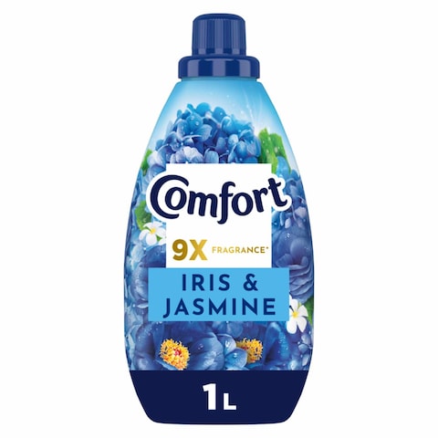 Comfort Concentrate Fabric Softener, Iris &amp; Jasmine, 9x fragrance, 1L