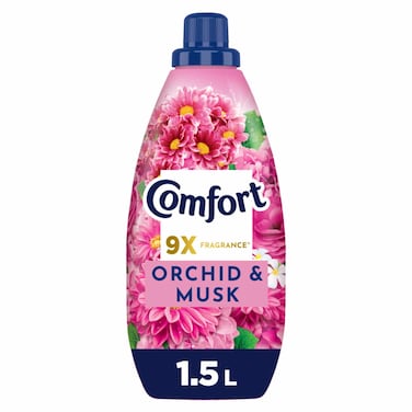 Comfort Concentrate Fabric Softener, Orchid &amp; Musk, 9x fragrance, 1.5L
